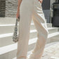 Cream High Waist Denim (Wide Leg)