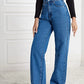 Stone Blue High Waist Wide Leg Denim (Premium Quality)