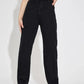 High Waist Black Straight Fit Denim (Premium Quality)