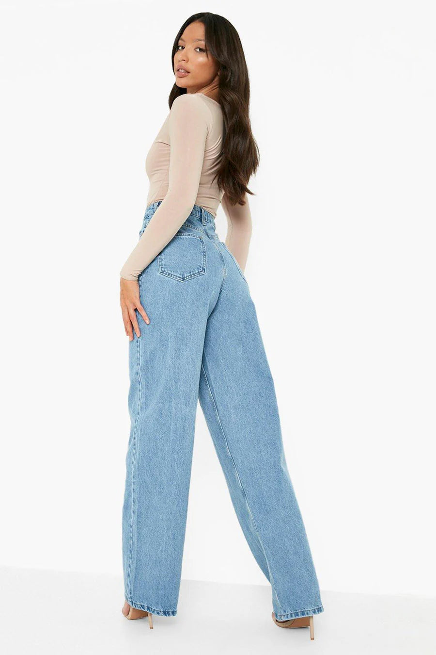 Light Blue High waist Denim (Wide Leg)