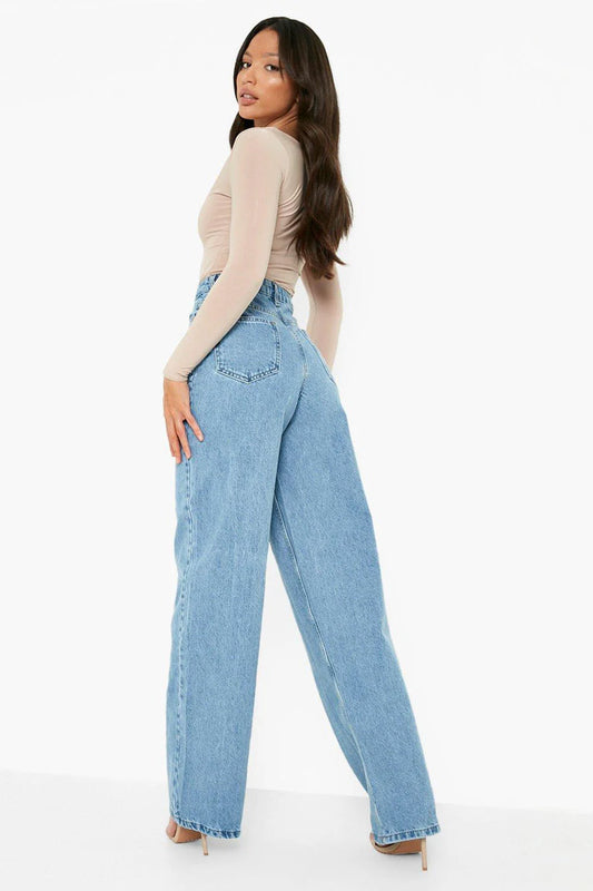 Light Blue High waist Denim (Wide Leg)