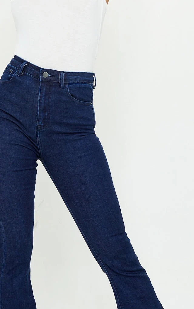 Dark Blue Bootcut Flare Jeans (Premium Quality)