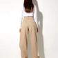 Beige Wide Leg High Waist Jeans