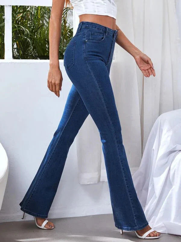 Dark Blue Bootcut Flare Jeans (Premium Quality)