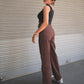 Brown High Waist Wide Leg Denim