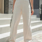 Cream High Waist Denim (Wide Leg)