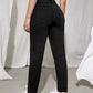 Black High Waist Mom Fit Denim