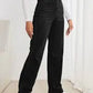 Highwaist Black Straight Fit Denim (Wide Leg)