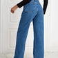 Stone Blue High Waist Wide Leg Denim (Premium Quality)