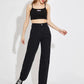 High Waist Black Straight Fit Denim (Premium Quality)