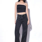 Charcoal High Rise Denim 9 (Wide Leg)