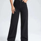 Black Wide Leg High Rise Jeans