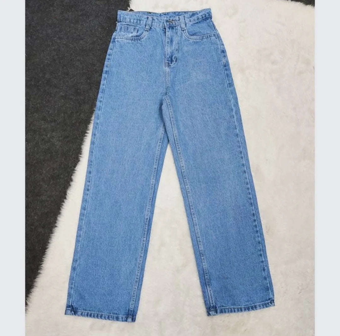 Light Blue High Waist Denim (Straight Fit)