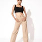 Beige Wide Leg High Waist Jeans