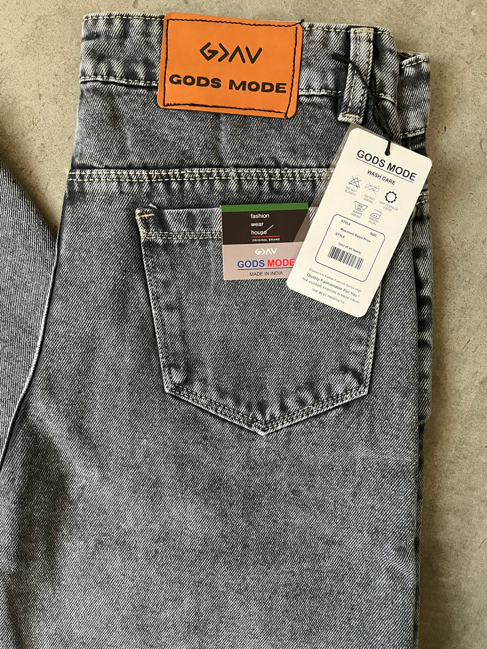 Foil Grey Straight Fit Jeans (Premium Quality)