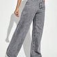 Foil Grey High waist Jeans (Wide Leg)